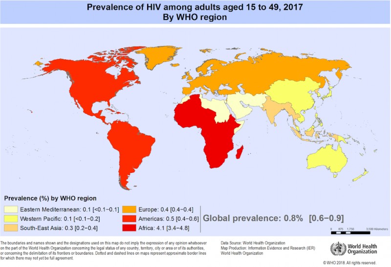 Botswana rate third highest HIV prevalence in the world